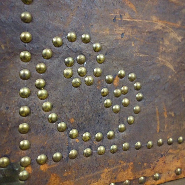 Brocante Swedish Bridal Box in Leather, 19th Century For Sale - Image 10 of 11