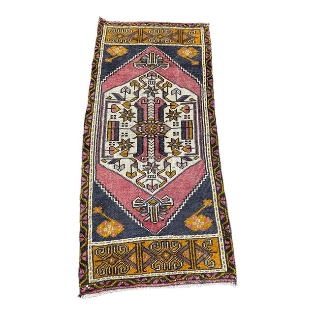 Turkish Yastik Rug 1'11" x 4' For Sale