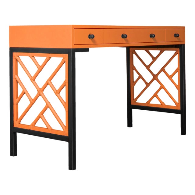 Chippendale Writing Desk - Orange For Sale