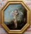 Cupid w/ Bow and Arrow -18th century French Oil painting oil painting on canvas - circa 1780/1800s octagonal canvas and...