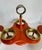 Orange Mid-Century Modern Space Age Rotating Condiment Server With Fire-King Milk Glass Bowls For Sale - Image 8 of 11