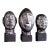 1990s Set of 3 Brutalist Head Sculptures From Italy For Sale