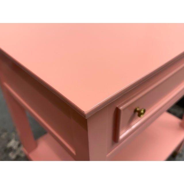 Pink Firebird Furniture Vintage Regency Style Pink Nightstands, Pair For Sale - Image 8 of 12