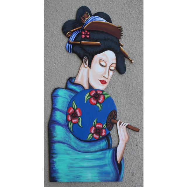 Chinese David Marshall Hand Painted Designer Mirror by Joan Gross For Sale - Image 3 of 3