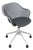 Italian Modern Antonio Citterio for B&b Italia Iuta Swivel Desk Task Chair, Gray Leather For Sale