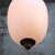Aged Brass and White Mat Opaline Glass Pendant Light For Sale - Image 6 of 9