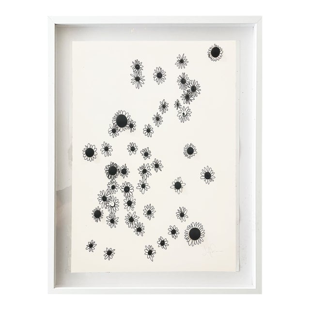 Minimalist Black & White Botanical Abstract, Framed by Jake Poser For Sale