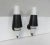 Great pair of wall lights from the 50s, Italy. The wall brackets and the Aufsteckschirme are painted metal black. The...