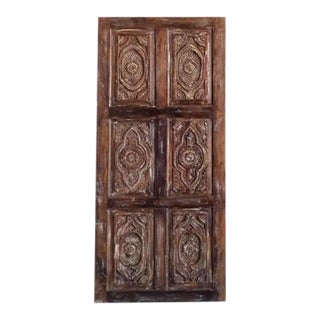 Vintage Carved Sliding Barn Door, Interior, Bedroom Doors 84x36 For Sale