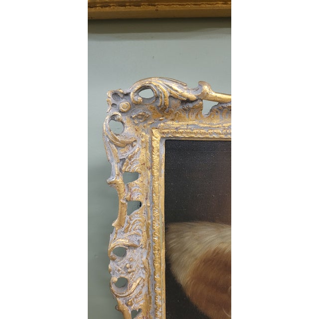 1980s 1980s Oil Painting After Samuel Giles by Chelsea House Cavalier Spaniel For Sale - Image 5 of 9