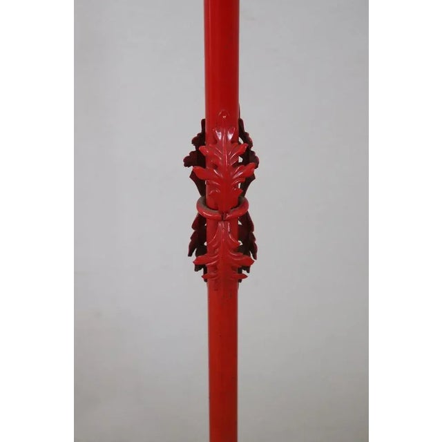 Red Lacquered Iron Clothes Rack, Early 20th Century For Sale - Image 4 of 7