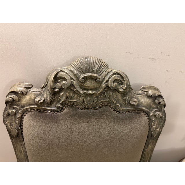 French Pair of French Louis IV Imported Carved Accent Chairs For Sale - Image 3 of 4