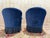 Napoleon III Blue Velvet Toadstool Armchairs, Set of 3 For Sale - Image 6 of 8