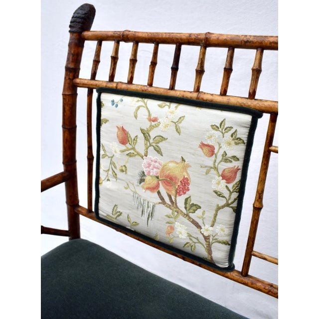 19th Century Aesthetic Movement Tortoise Bamboo Settee For Sale In Philadelphia - Image 6 of 12