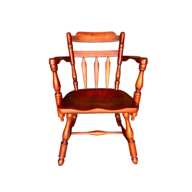 Herman DeVries 1940s Cushman Colonial Creations “Brandywine Manor” Solid Maple Chairs - Set of Six - Design by Herman Devries For Sale - Image 4 of 11