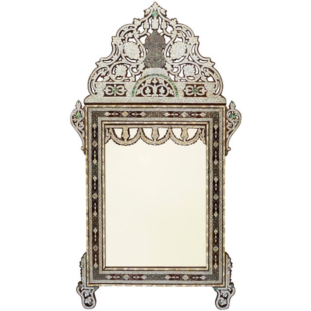 Extravagant vintage console table and matching-mirror set thoughtfully handcrafted exhibiting an ornate hand-carved solid...