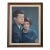 60's Framed Iconic Print on Parchment of John and Jackie Kennedy For Sale