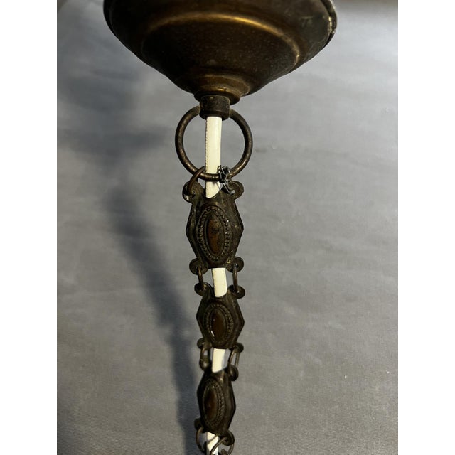 Art Deco Ceiling Lamp in Hexagonal Opaline, 1925 For Sale - Image 4 of 11