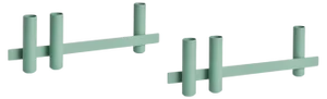 Green Candleholders by Mason Editions, Set of 2
