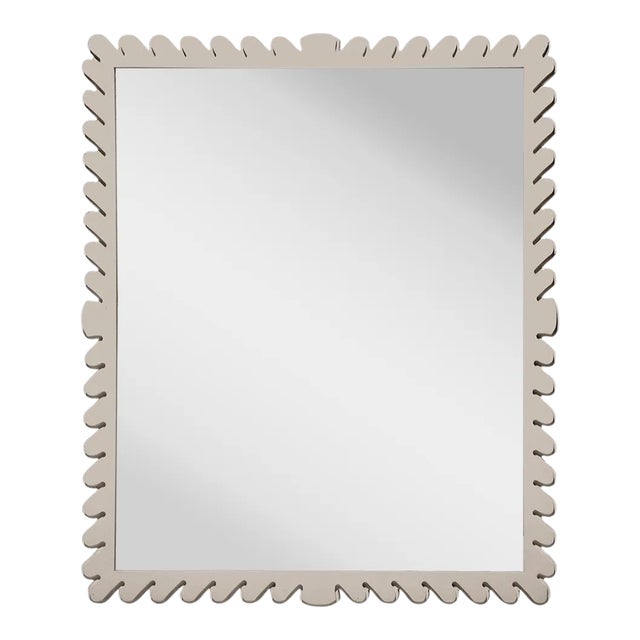 Fleur Home Garden District Coquette Rectangle Mirror in Elephant's Breath, 30x42 For Sale