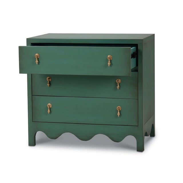 French Provincial Green Bedside Chest For Sale - Image 3 of 8