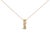 Contemporary 14K Yellow Gold Bezel Set 1/7 Cttw Diamond Vertical Bar Pendant Necklace For Sale - Image 3 of 4