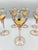 1960s Blush Pink Cordial Glasses With 22k Gold / Set of 6 For Sale - Image 5 of 5