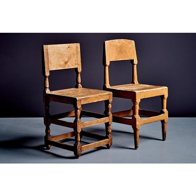 Rustic Pinewood Chairs, Sweden, 1900s, Set of 4 For Sale - Image 4 of 18