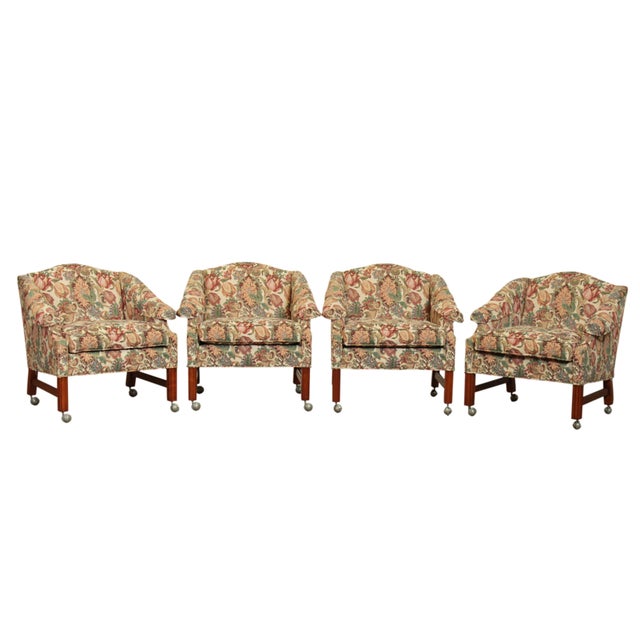 Harden Quality Set 4 Chippendale Style Club Chairs Chairish