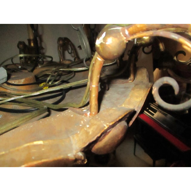 Vintage 1930s Belle Epoche 12 Arm Chandelier For Sale - Image 9 of 12