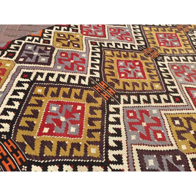 Vintage Turkish Kilim Runner - 67" X 161" For Sale In Raleigh - Image 6 of 10