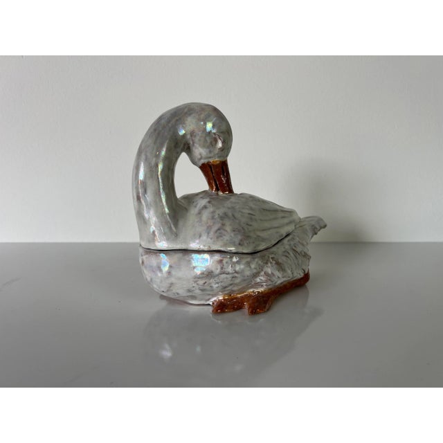 1980's Yoel Zidon Art Terracotta Glaze Swan Sculpture/Sold For Sale - Image 12 of 12