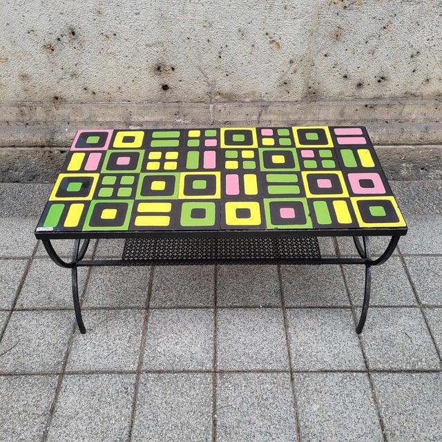 Black Coffee Table in Vallauris Ceramic from Roger Capron, 1960s For Sale - Image 8 of 18