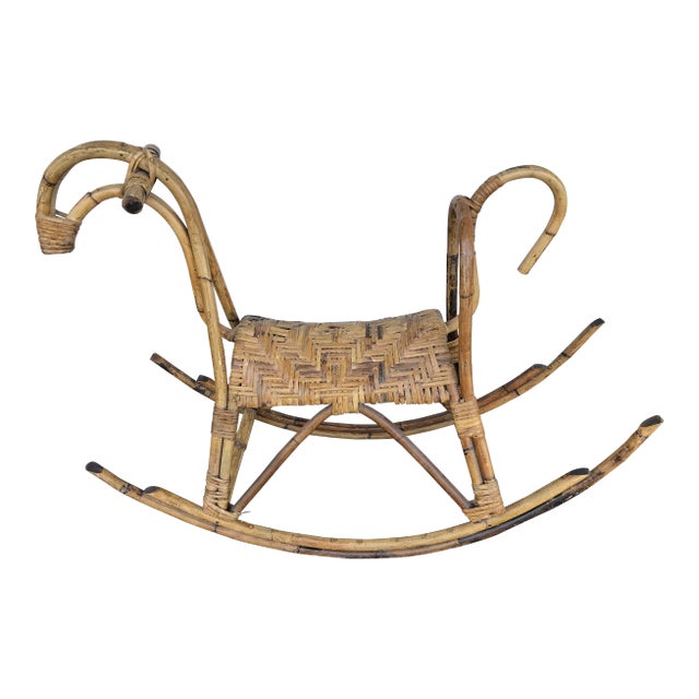 Vintage Bamboo Rocking Horse For Sale