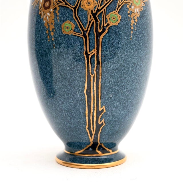 Turquoise Antique Art Nouveau Vases from Royal Worcester, 1890, Set of 2 For Sale - Image 8 of 11