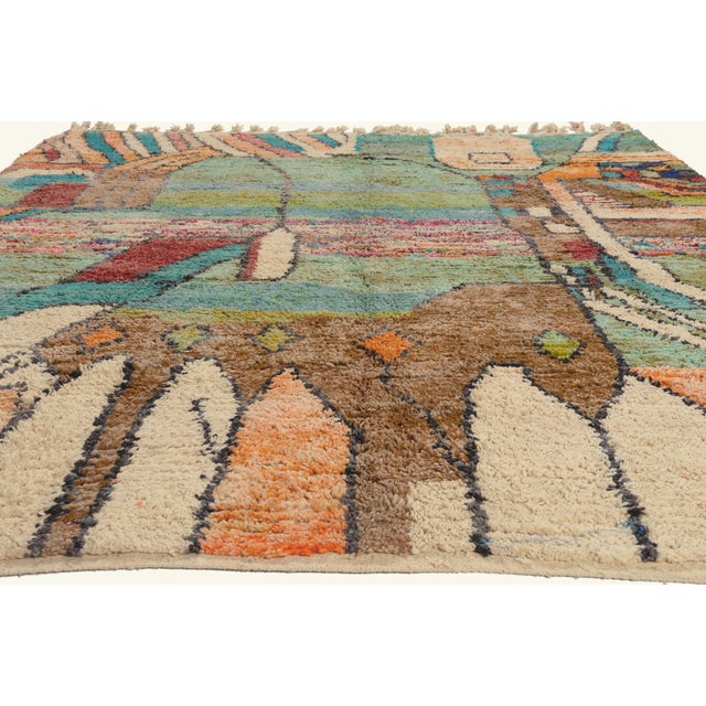 Tribal Contemporary Boujad Moroccan Rug, 08'08 X 10'11 For Sale - Image 3 of 10
