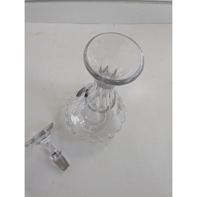 Mid 20th Century Saint Louis Crystal French Decanter With Stopper – 11.75" For Sale - Image 5 of 10