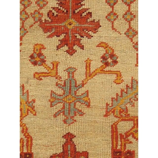 Late 19th Century Turkish Oushak Rug Soft Ivory Field, Terracotta & Gold Tones For Sale - Image 4 of 18