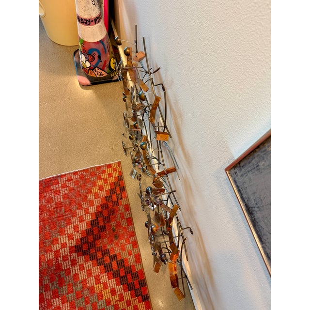 Vintage Signed Curtis Jeré Mixed Metal Abstract Wall Sculpture Artisan House Large For Sale - Image 17 of 18