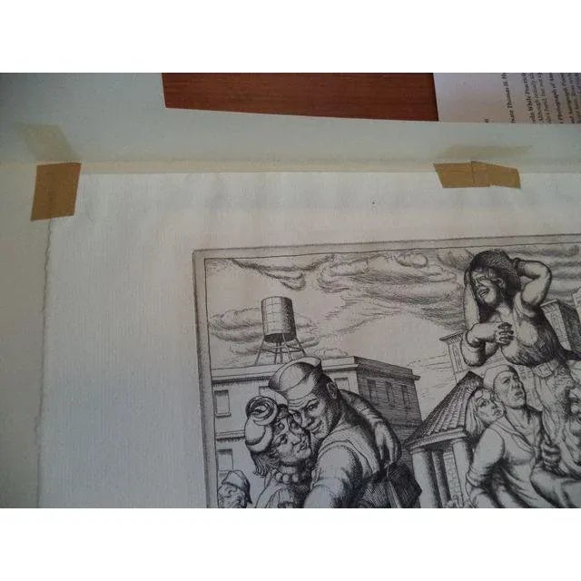 Printmaking Materials Original Vintage Ltd. Ed. (Also 1st Edition) Pencil Signed, Numbered and Dated Paul Cadmus. Etching "Shore Leave" For Sale - Image 7 of 10