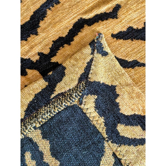 Textile Vintage 1990s Lee Jofa Tiger Woven Jacquard Throw 50"x123" Designer Fabric For Sale - Image 7 of 10