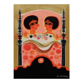 Frédéric Menguy 1975 - Les Angéliques - La Sieste Signed Lithograph For Sale