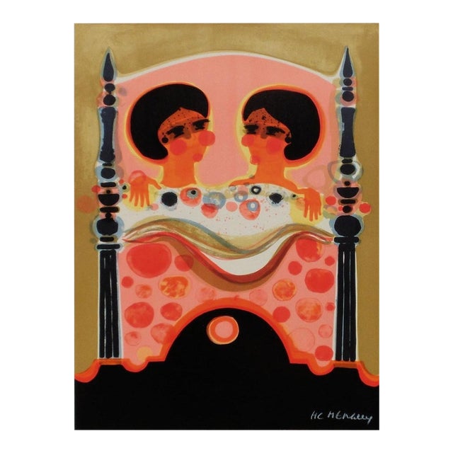 Frédéric Menguy 1975 - Les Angéliques - La Sieste Signed Lithograph For Sale