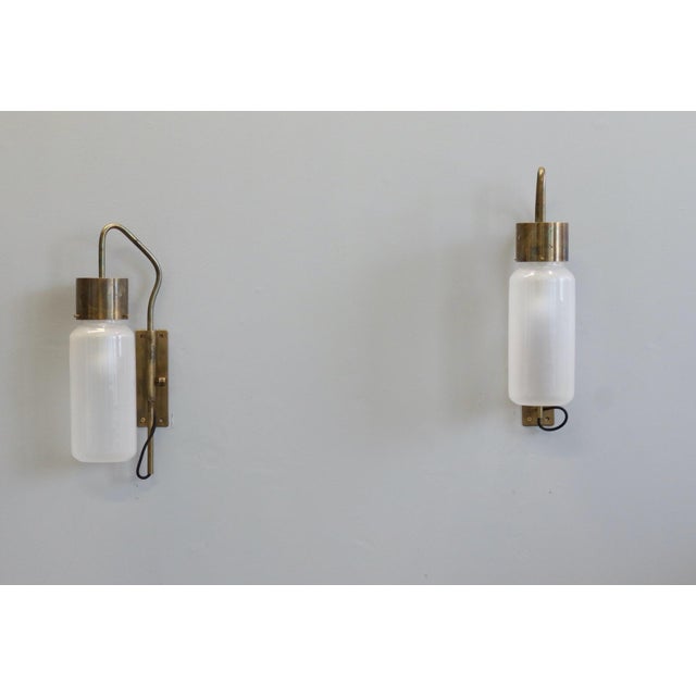Dominioni Azucena Model LP10 Brass Wall Lamps by Luigi Caccia Dominioni for Azucena, 1958, Set of 2 For Sale - Image 14 of 15
