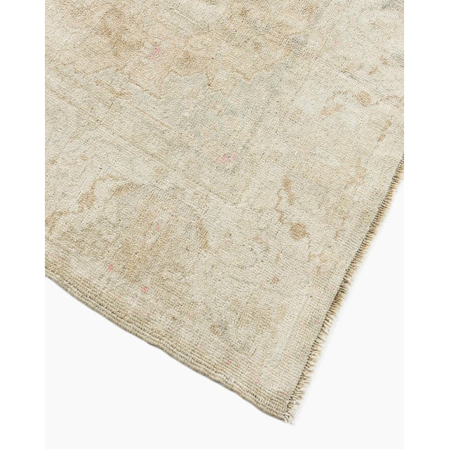 Textile Vintage Circa 1940 Turkish Oushak Area Rug 4ft 7in X 7ft For Sale - Image 7 of 17
