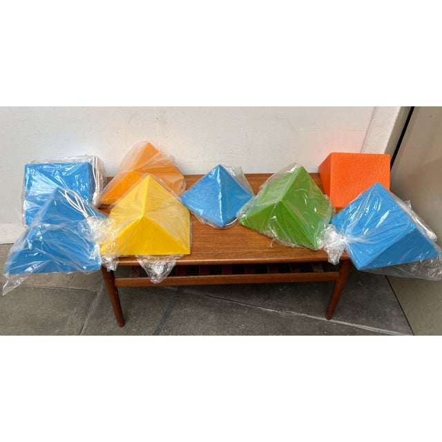 Postmodern Orange Prism Shape Floor or Table Lamp from Heico, 1980s For Sale - Image 9 of 10