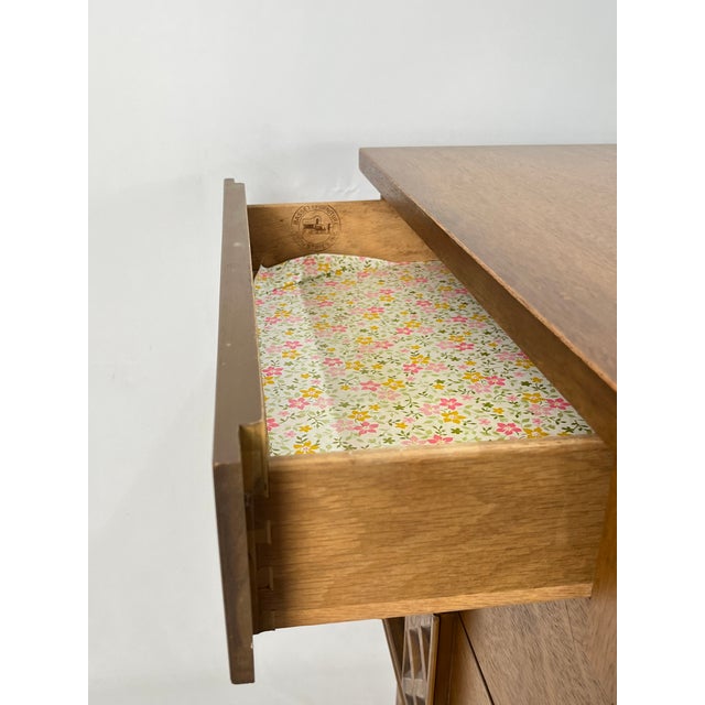 Mid-Century Modern Bassett "Zenith" Walnut Triple Dresser For Sale - Image 6 of 14