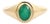 Luxurious Bezel Set 14k Gold Rich Emerald Signet Ring Size 5 For Sale