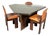 Mid-Century Modern Dining Table and Chairs by Silvio Coppola for Fratelli Montina, 1970s, Set of 4 For Sale