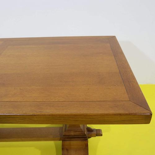 Solid Wood Table with Double Turned Base